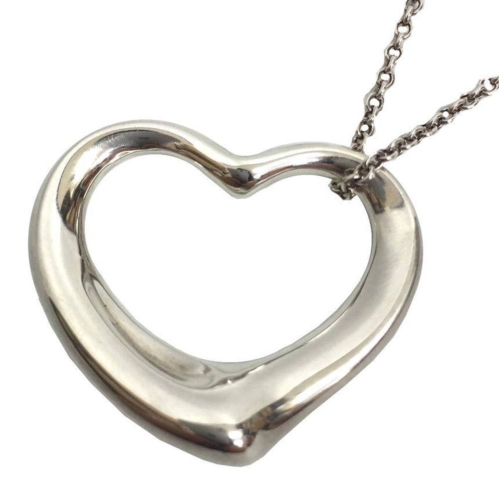 Tiffany Open Heart Necklace Large Silver